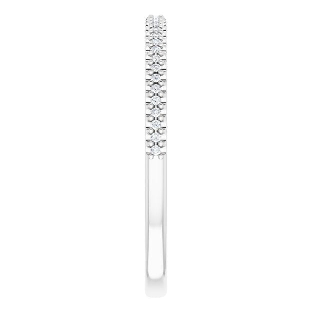 Delicate Stackable Diamond Wedding Band-VIRABYANI